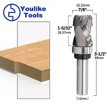 

12mm 1/2" Shank Bearing Ultra-Perfomance Compression Flush Trim Solid Carbide CNC Router Bit End Mill Milling Cutters for Wood