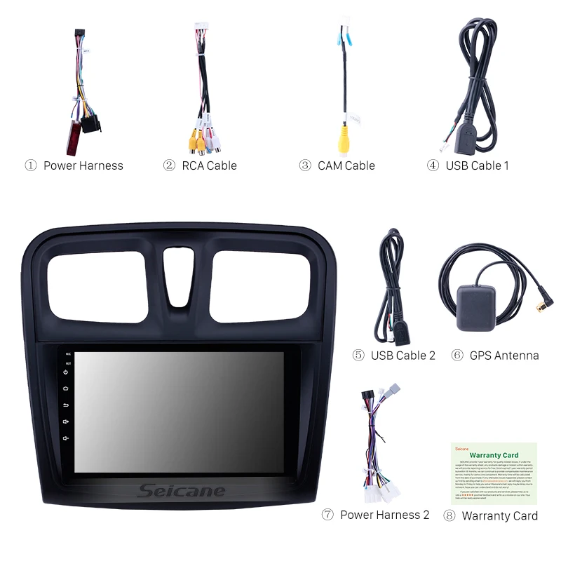  Seicane 9 inch Android 8.1 Car GPS Navigation Radio Head Unit for 2012-2017 Renault Sandero Auto St