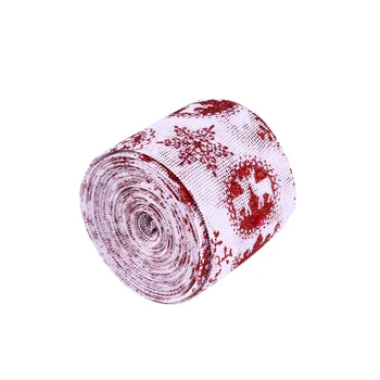 

1Pc Ribbon Wide Weave DIY Durable Soft Lovely Polyester Xmas Ribbon Imitated Burlap for Crafts