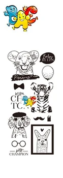 

Lion tiger Transparent Clear Stamps for DIY Scrapbooking/Card Making/Kids Christmas Fun Decoration Supplies