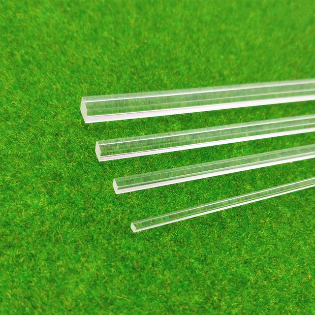 10 PCS square high transparent acrylic plexiglass rod DIY manual construction model material length 25cm 3