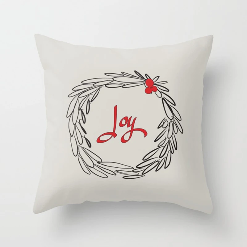 Christmas Pillow Cartoon Geometric Cushions Case Christmas Home Decorative Cushion For Sofa Xmas DIY Soft Hug Pillowcase - Color: 7