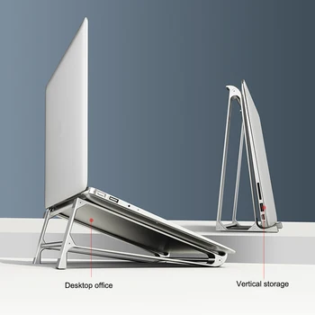 

Notebook Stand Adjustable Angle Aluminum Alloy Free Lift Laptop Heighten Holder for Macbook Dell HP iPad Pro 9-17 inch