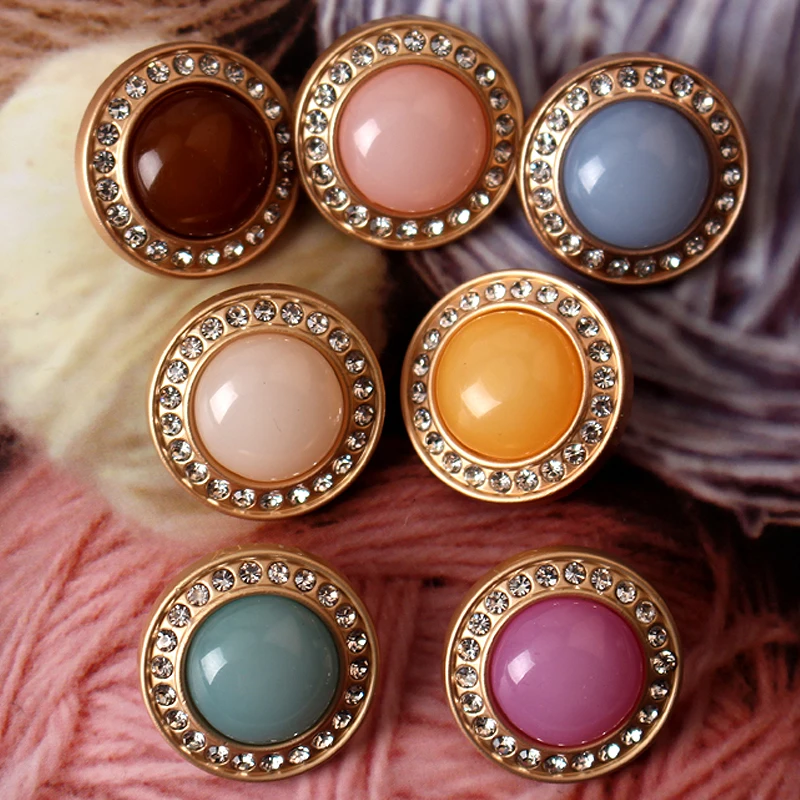 5pcs 25mm 7colors Metal style buttons Alloy garment accessories DIY materials,sewing Accessories wedding craft supplies