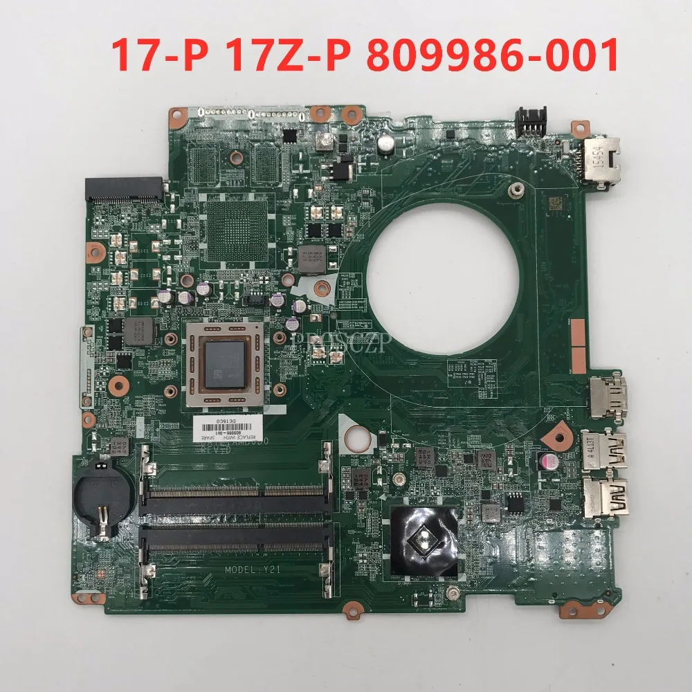 Fo павильон 17-P Материнская плата ноутбука 809986-601 809986-501 809986-001 аккумулятор большой емкости A8-7050M DAY21AMB6D0 работает хорошо