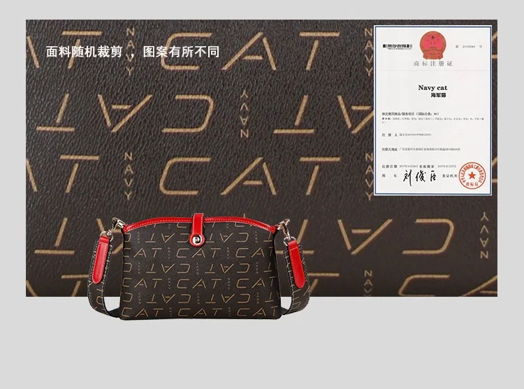 Navy cat Womens Cause Messenger Bag Small Square Black Chain Shoulder Bag Fashion Bags Luxury Handbag37