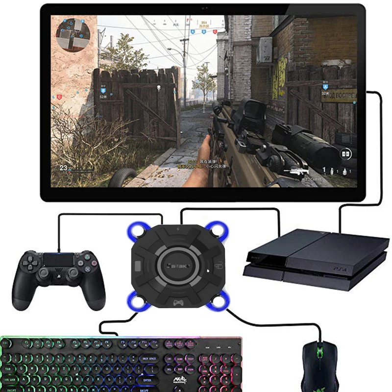Контроллер геймпада конвертер для PS4 клавиатуры переходник мыши Xbox One
