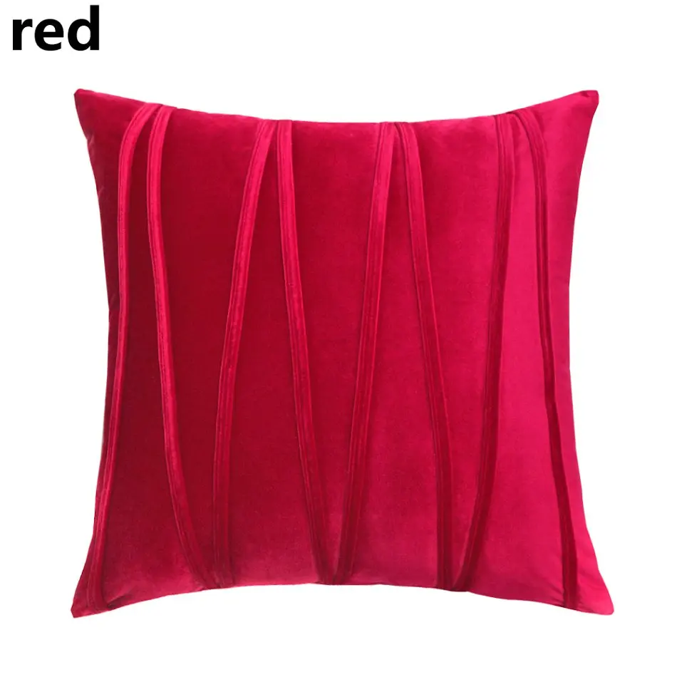 wave red Супер мягкий Бархатный Чехол для подушки, волнистый плед, жаккардовый чехол для подушки, для дома, отеля, офиса, декоративный чехол для подушки, разные размеры - Цвет: wave red