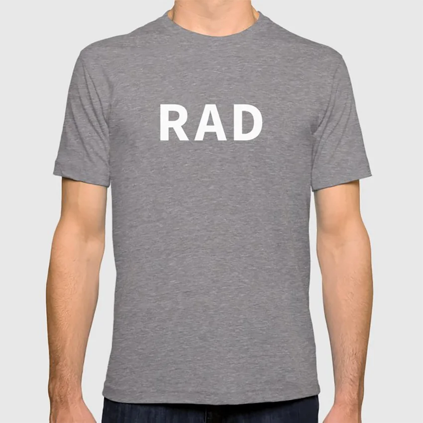 Футболка RAD radical черно-белая с минимальным типографским принтом