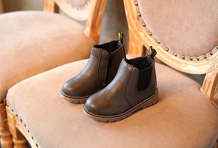 England Style Kids Shoes Boys Girls Boots Autumn Winter Fashion Vintage Shoes Children Martin Short Ankle Boots ботинки детские