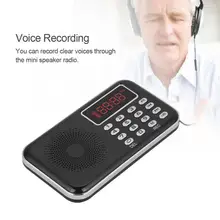 С широким диапазоном, цифровой радиоприемник Шум шумоподавления Fm радио Usb/Tf/Aux голосовое Запись Mp3 плеер радио W/Pw Cut памяти-черный