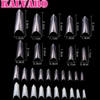 

Kalvaro 500pcs Nail Art Ferrari Style Triangle French Ballerina Nail Art Tips Flase Tips White/Clear/Natural Manicure Decoration
