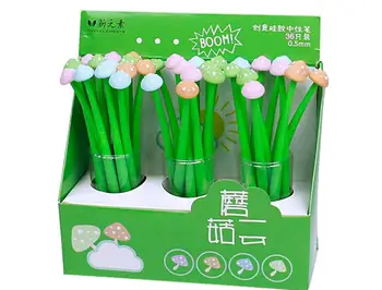 

novely mouse Durian chick Lotus flower gel pen cartoon school student gel ink pen office stationery black write pen 36pc/lot