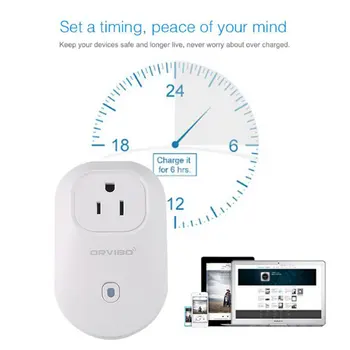 

Wifi Cell Phone Wireless Remote Control Switch Timer Smart Power Socket US Plug
