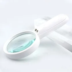 Loupe grossissante 4X avec 2 LED, Loupe de carte, bijoutier oculaire bijoux boucle de Loupe pour le bureau à domicile et les voyages 