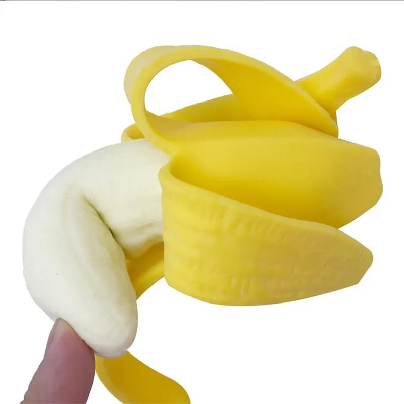 Simulação de compressão de banana elástica de baixa camada mochi crescendo decoração divertido brinquedo de descompressão