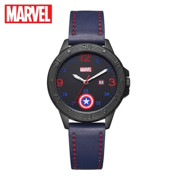 

MARVEL Avengers Captain America Children Super Hero Disney Calendar Watch Boy Waterproof Quartz Fashion Watch Student Clock Gift