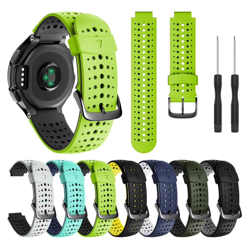 Спортивный силиконовый дышащий ремешок на запястье для Garmin Forerunner 235 220 230 620 630 735XT