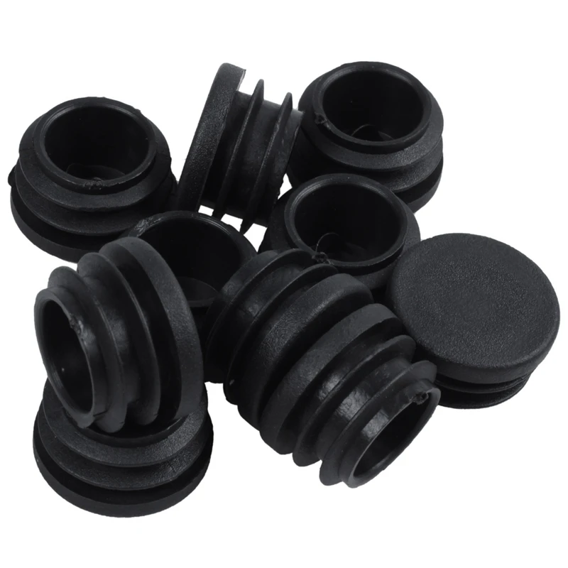 

New-10 pieces black 22 mm Covers Tube Pipe Diameter Seal Hinge End Cap Inserts