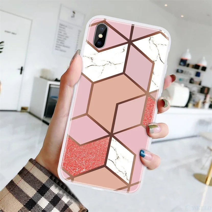 Чехол для телефона для samsung Galaxy S8 S9 S10 Note10 S10E J3 J5 J7 J4 J6 J8 плюс арт в виде геометрических фигур Мрамор мягкая термополиуретановая накладка на заднюю панель