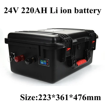 

24V 220Ah Lithium Li Ion Battery Pack with BMS for Energy Storage Solar System Solar Street Light RV Marine+10A Charger