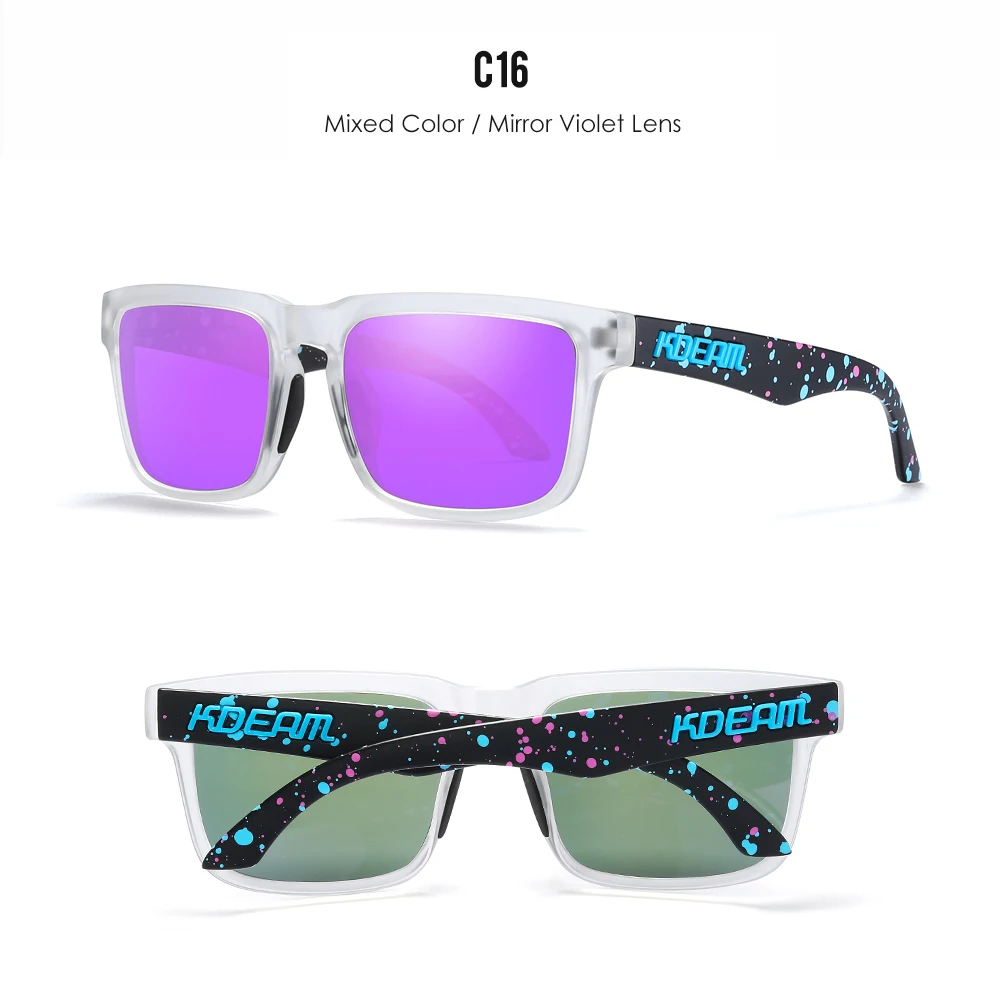 KDEAM 3D Logo Polarized Sunglasses with Real Coating Lens