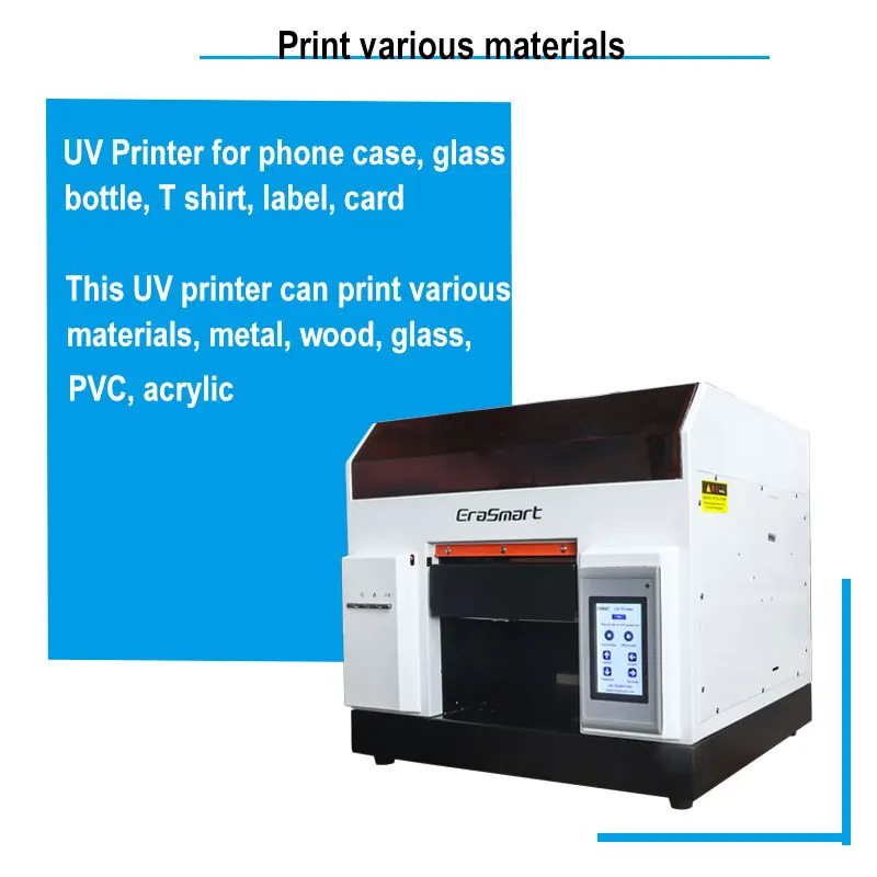  Uv A4 3D Ceramic Cylinder Printer Uv Mini Led Light Hybrid Injet Printer For Pen