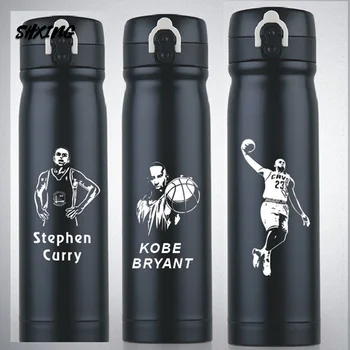 

NBA Star Character Commemorative Print 500ml Thermos Bottle Double Insulation Water Filter Commemorative Cup Birthday Gift