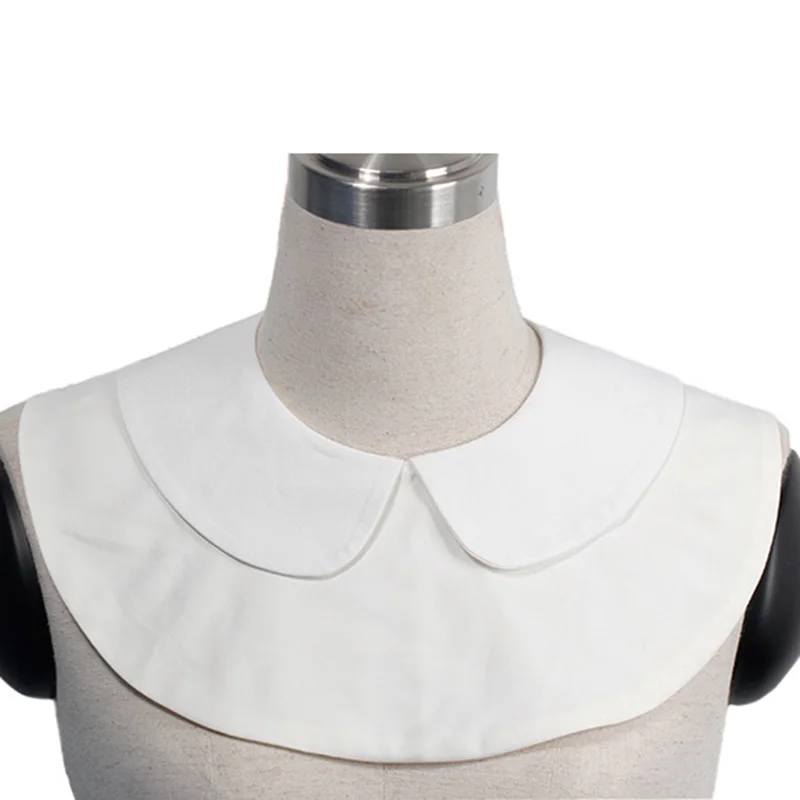 Рубашка поддельный съемный воротник нагрудный воротник съемный винтажный сплошной белый черный галстук Женская одежда Аксессуары