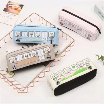 

1Pcs Korean Small Fresh Large Capacity Pencil Case Simple Creative Multifunctional Stationery Box High School Student Pencil Bag