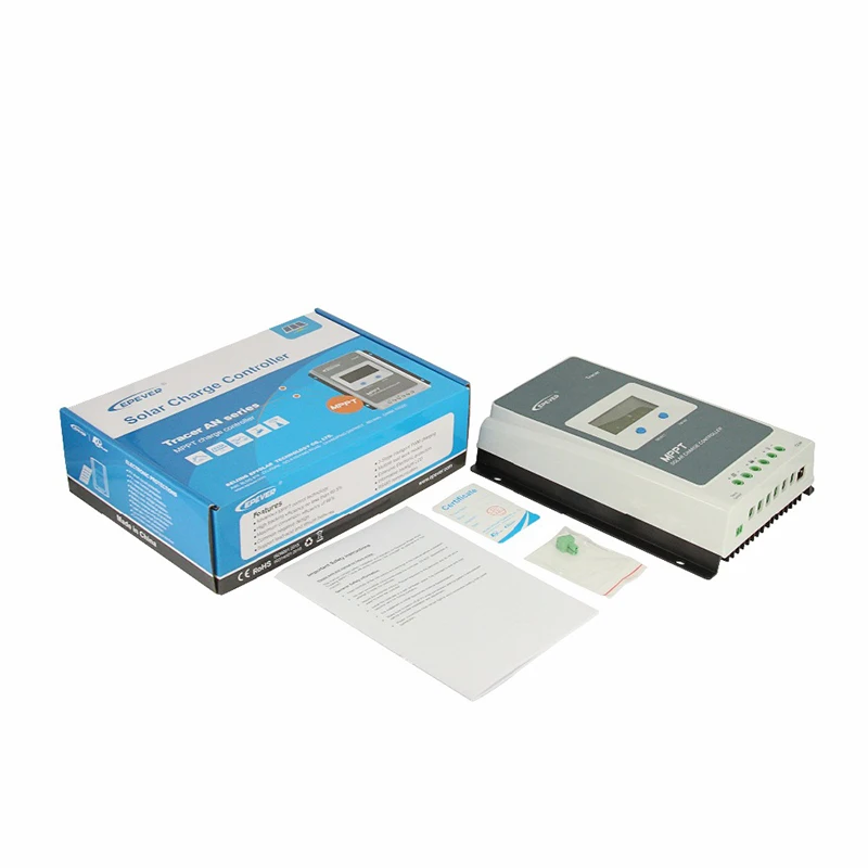 EPever MPPT 40A/30A/20A/10A контроллер солнечного заряда черный-легкий ЖК-солнечный регулятор для 12 В 24 В свинцово-кислотная литиевая-ионная батарея