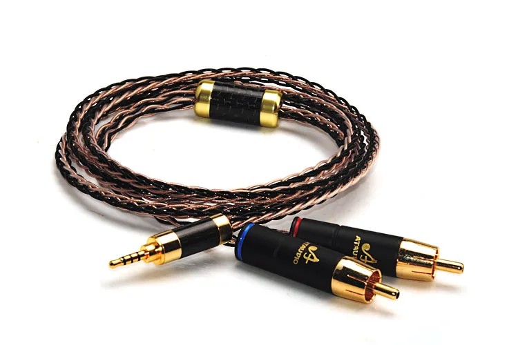Hifi 2 5 мм TRRS сбалансированный до RCA кабель для Astell & Kern AK100II AK120II AK240 AK380 AK320 DP-X1 |