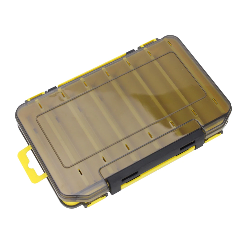 Squid Jig Box Both Side Storage Lure Case Holder Black 12 14  Compartments Fishing Accessories Box