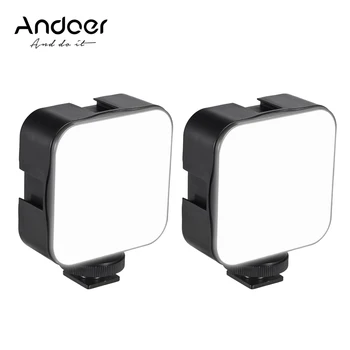 

Andoer Mini LED Video Light Photography Fill-in Lamp 6500K Dimmable with Cold Shoe Mount for Canon Nikon Sony DSLR Camera