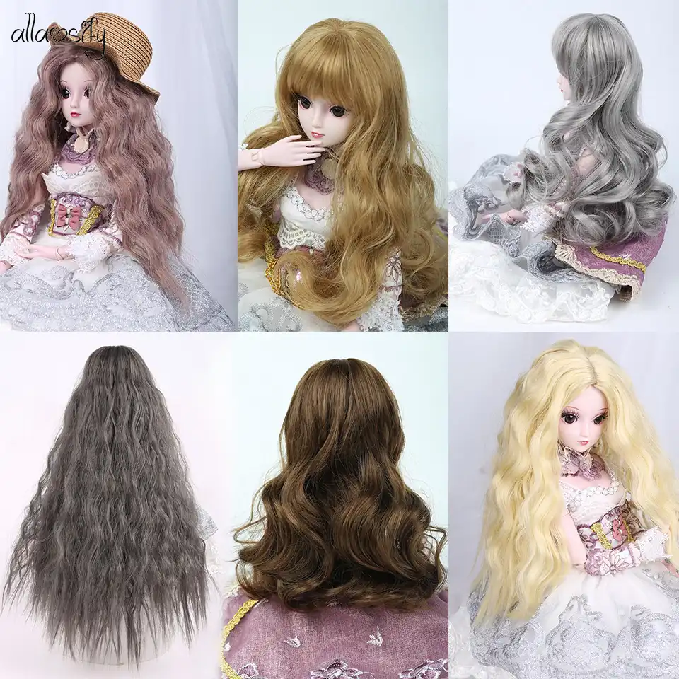 Allaosify Silver Gray Bob Long Straight And Curly Bangs 1 3 1 4