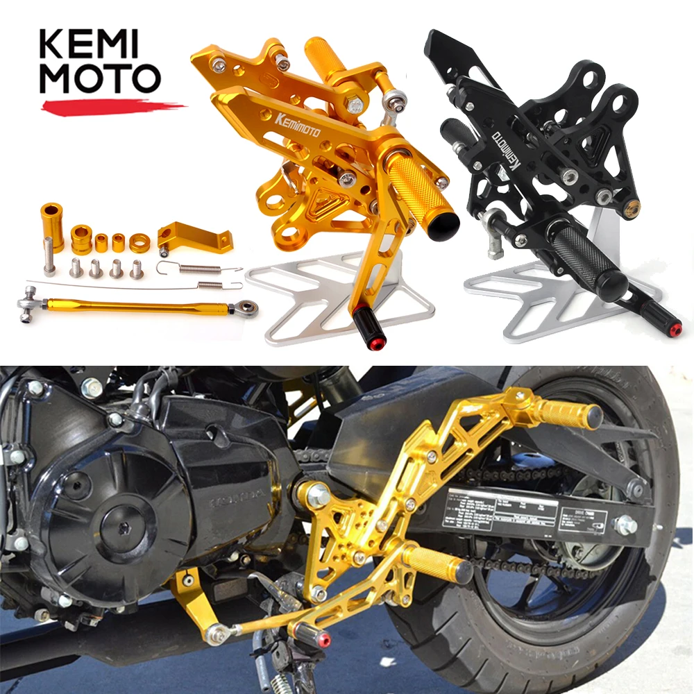 Для HONDA Grom 125 MSX 125 подножки регулируемые Rearset подножки для HONDA Grom125 MSX125 2013 Задние подножки