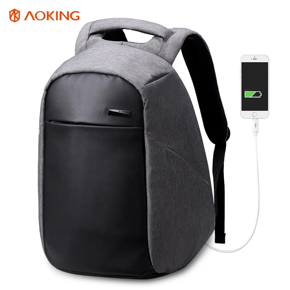 

Aoking USB Charging Anti-Theft Waterproof Backpack Men's Fashion Business Laptop Computer Backpack
