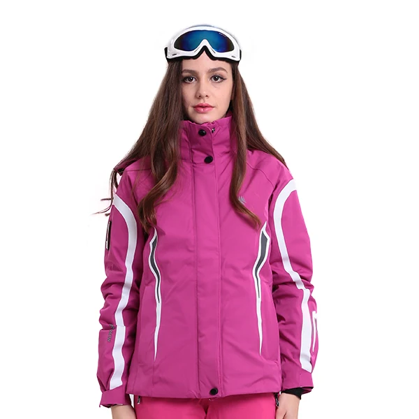 ROYALWAY лыжные куртки для сноуборда женские зимние уличные спортивные теплые ветрозащитные водонепроницаемые лыжные классические лыжные костюмы RFSL4517G - Цвет: Фиолетовый