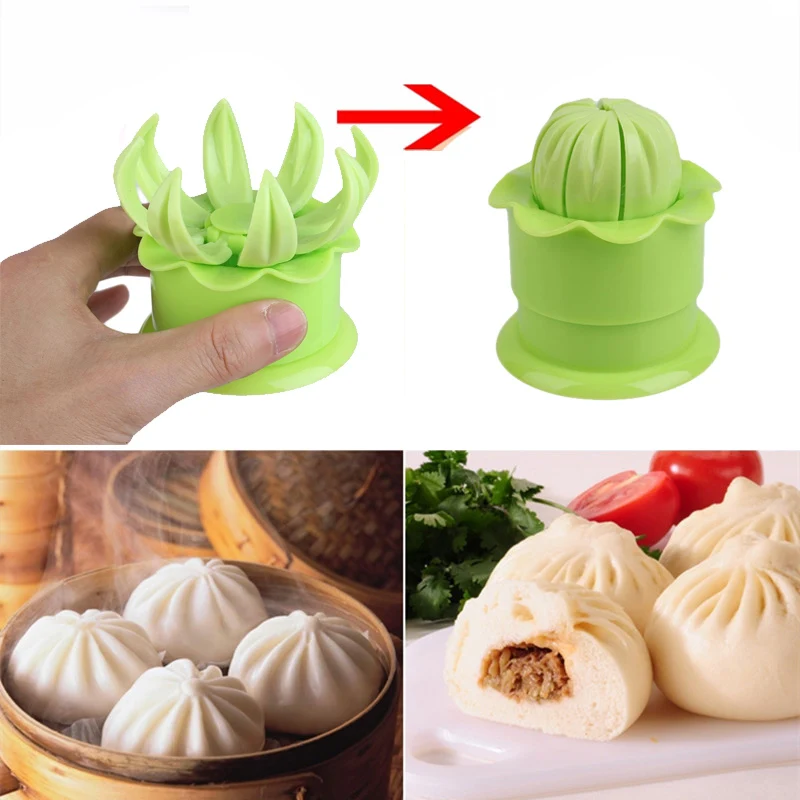Булочная форма китайский Baozi Maker Dim Sum Shaper кухонный инструмент для выпечки DIY зеленый