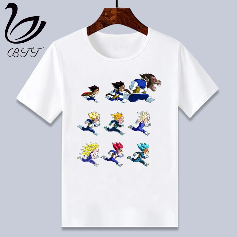 Футболка Super Saiyan Evolution Dragon Ball, футболка с мультяшным принтом, дизайнерские Детские футболки, детская одежда с короткими рукавами