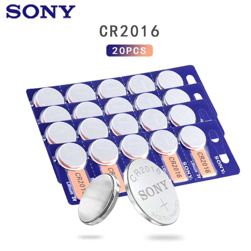 20 шт. батарейки SONY CR2016 3 в CR 2016 LM2016 BR2016 DL2016 литиевая батарея для монет часов