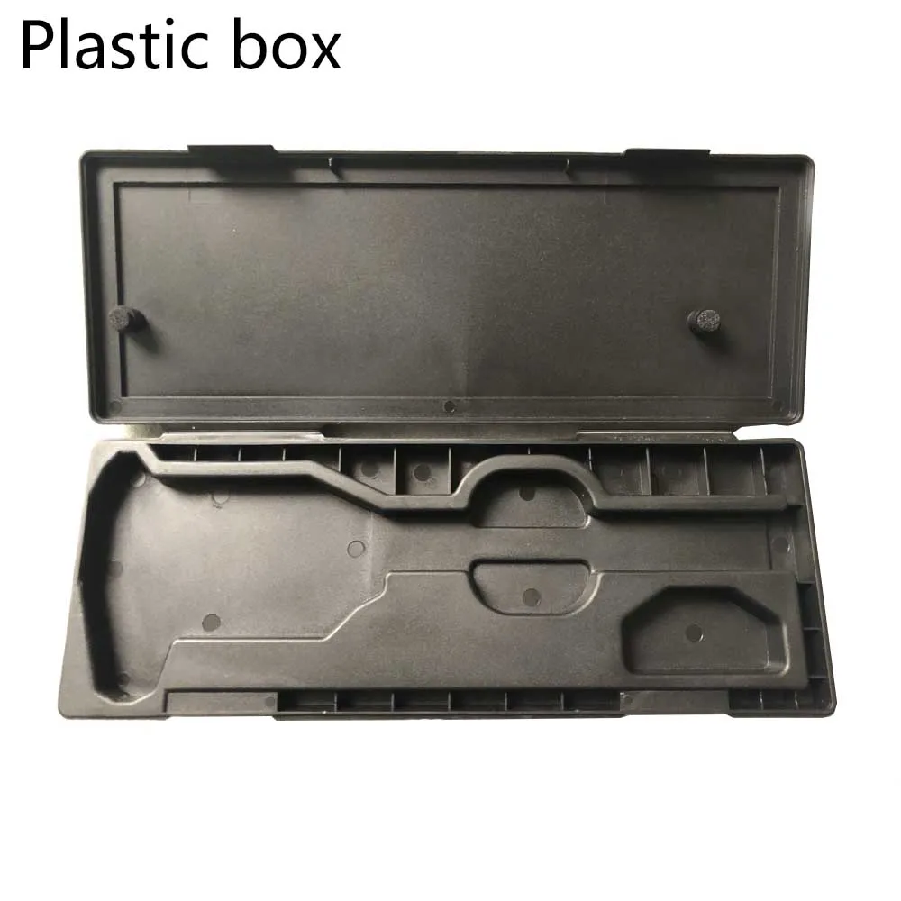 Plastic box Измерительный прибор, акция, цифровой микрометр, новинка, 6 дюймов, 150 мм., цифровой суппорт, верньер, микрометр, паркометр, электронный - Цвет: Plastic box