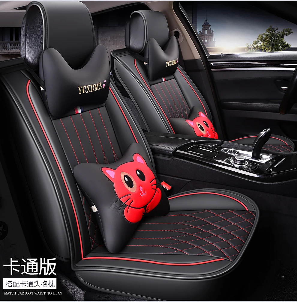 Full Coverage Eco-leather auto seats covers PU Leather Car Seat Covers for Land rover freelander landrover2008 range discovery