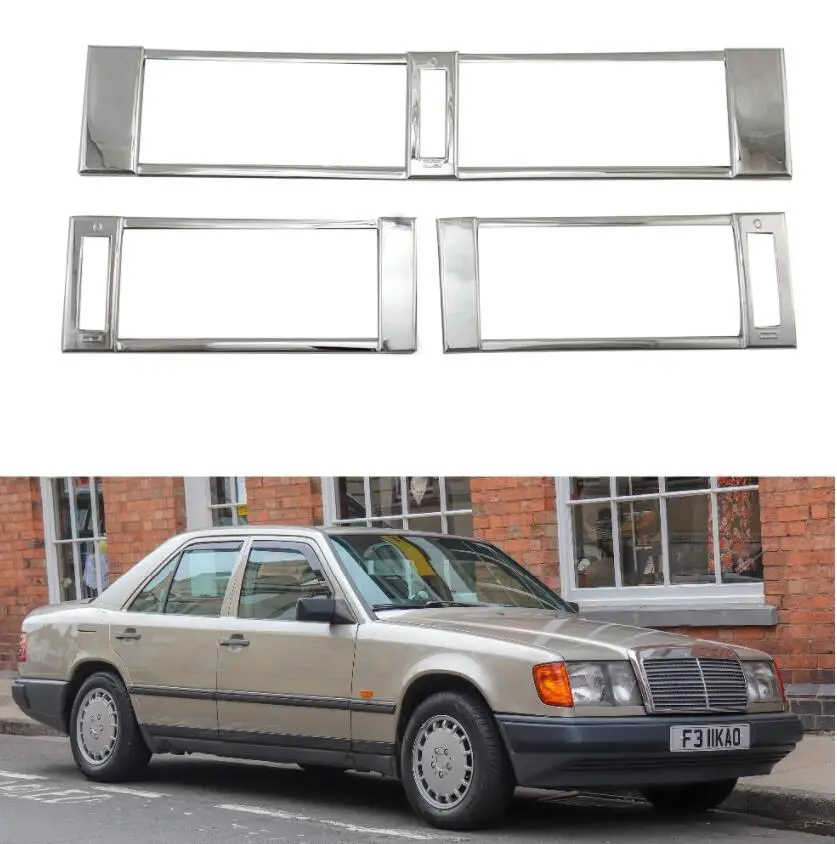Для Mercedes-Benz W124 1984-1996 высокое качество 3 шт. ABS Хромированная розетка кондиционера decora Крышка Кондиционера автомобильные аксессуары