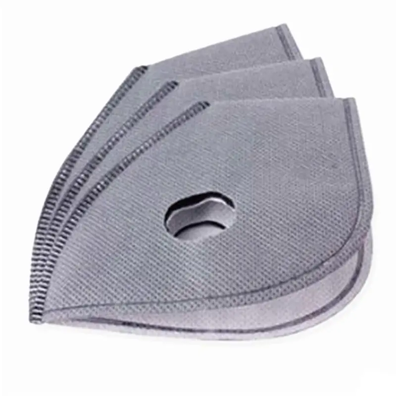 

PM2.5 Exhaust Gas Activated Carbon Protective Filter 5 Layers Sheet Replacement Insert for Cycling Dust Prevention Mouth Mask