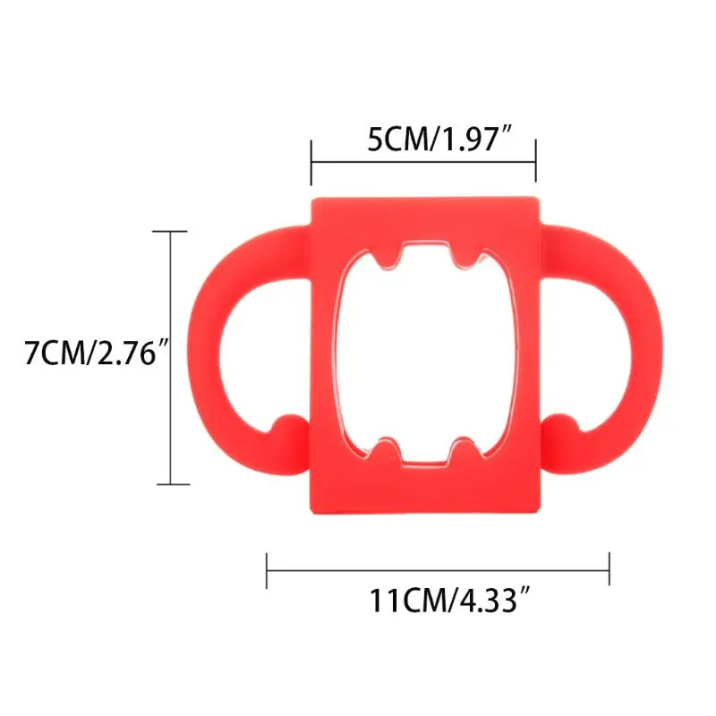 1 шт., Детская Бутылочка с универсальной ручкой, мягкая силиконовая ручка с широким горлом, многоцветные термостойкие бутылочки для кормления, аксессуары