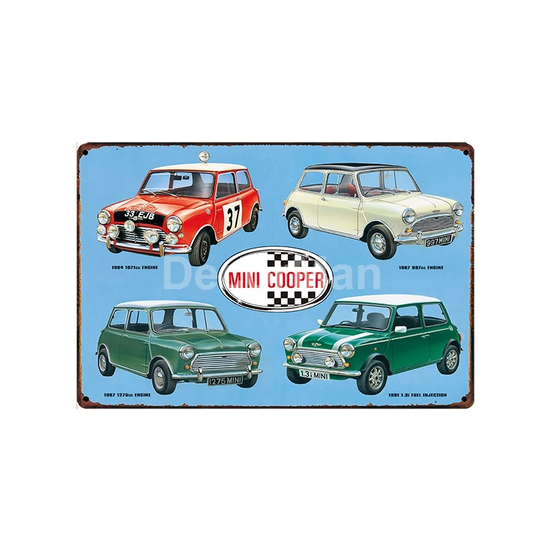 [DecorMan] PIN UP Автомобильный гаражный паркинг металлический Плакат на заказ торговля оловянные вывески Фреска картины Бар Декор LT-1805 - Цвет: SA-6578