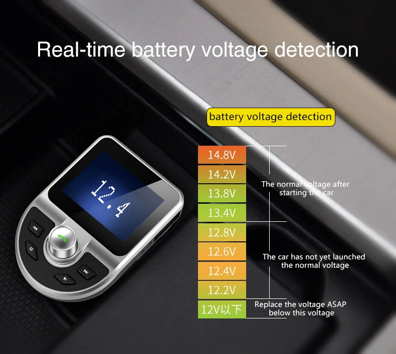 YIBEIKA автомобильное зарядное устройство 3, 1A coche Bluetooth transmisor FM USB Dual cargador de coche modulador FM reproductor MP3 ence