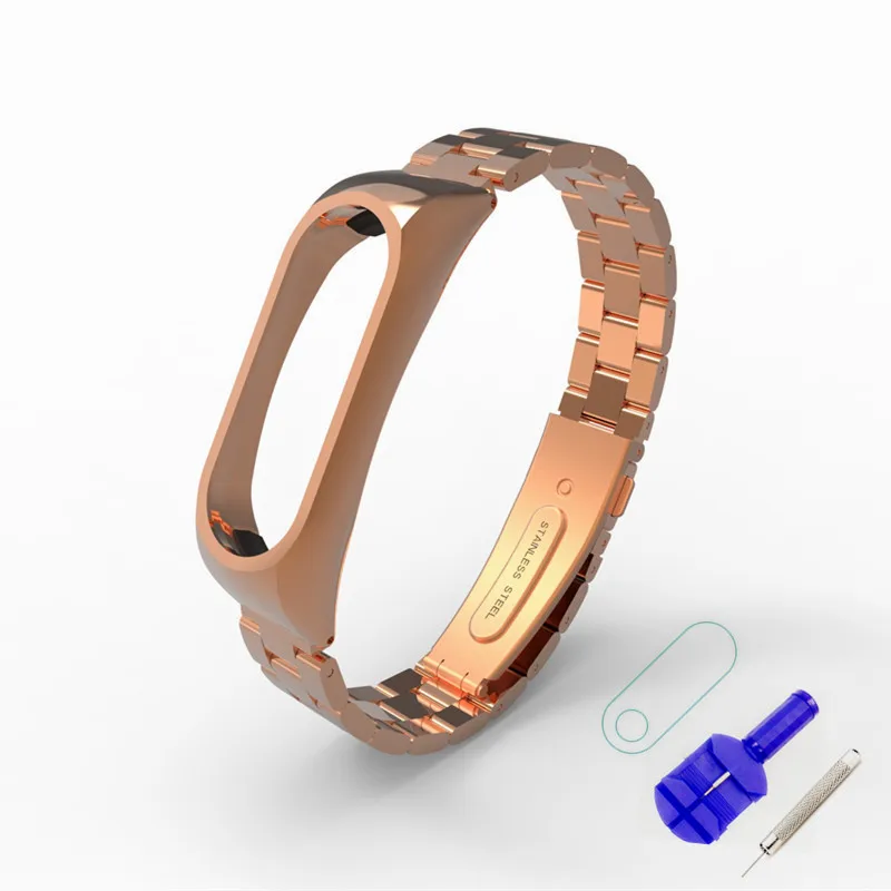 Безвинтовой ремешок mi band 2 для браслета Xiaomi mi band 2 - Цвет: Rose add Tool