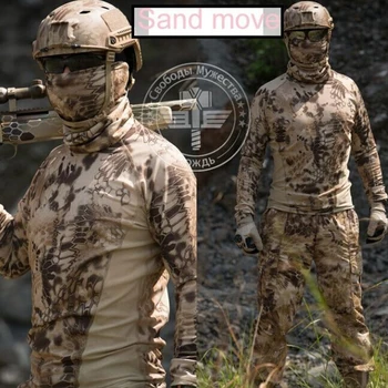 

Hunting T-Shirt Men's Tactical Leisure Outdoor Motion Quick Dry Long Sport For men Airsoft Hunter Camping Soft camping Shirt